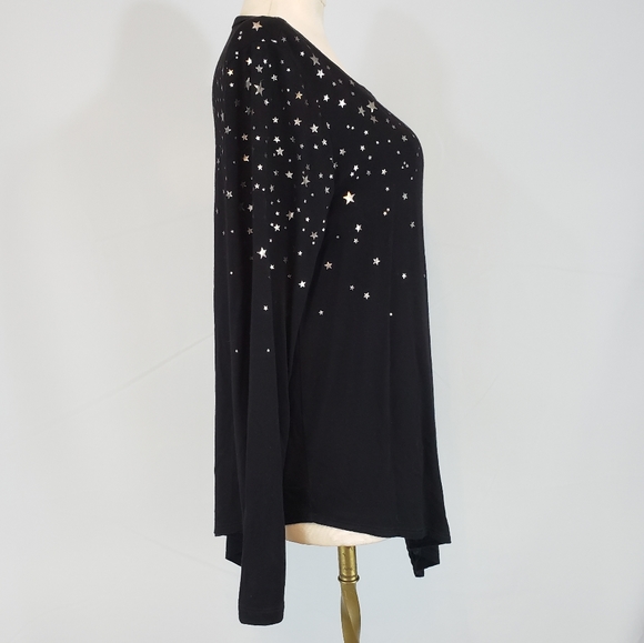 Karen Kane black and silver star top size Small - Picture 6 of 7